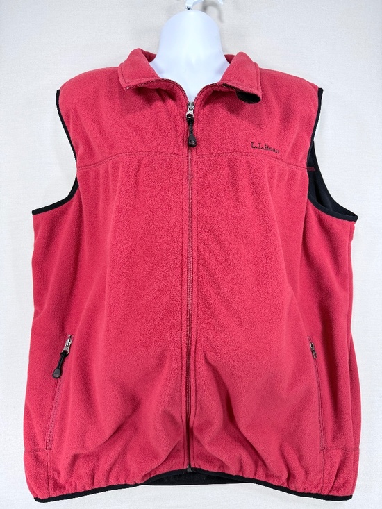 L.L. Bean Other - L.L. Bean Men XXL Tall Red Polartec Full Zip Fleece Vest 0AFW9 Vintage